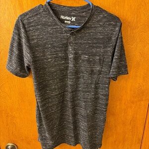 Hurley Men's Charcoal Button Down Shirt